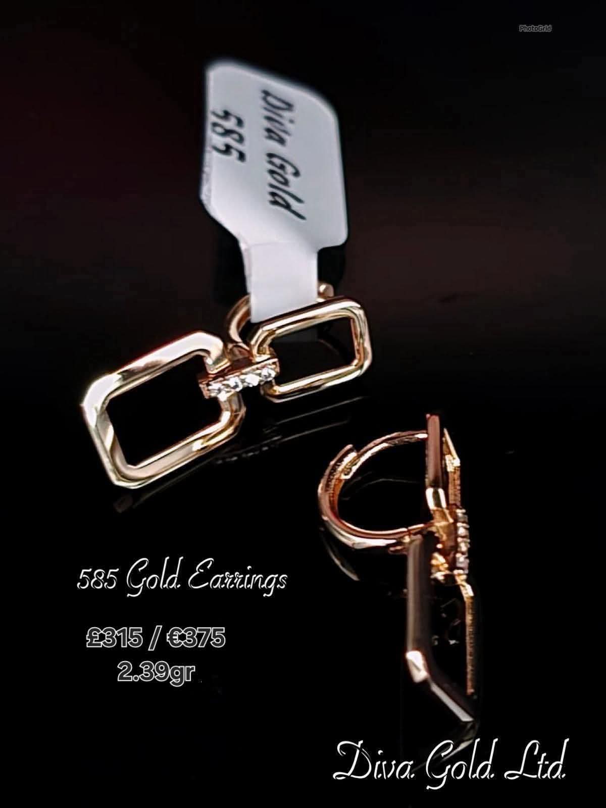 585 Gold earrings. 2.39gr