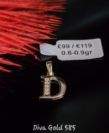 585 Gold Letter D