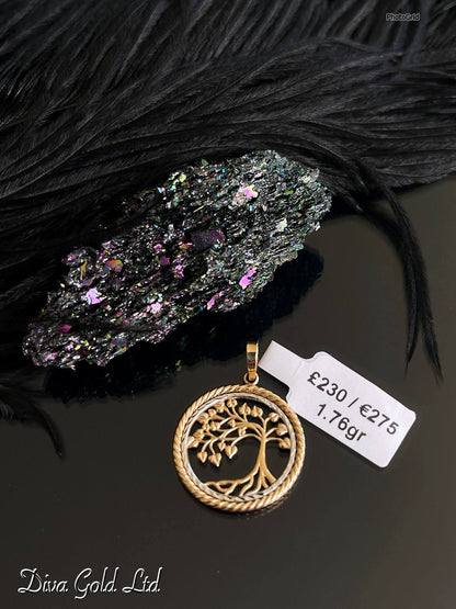 585 Gold tree pendant. 1.76gr
