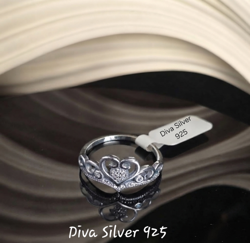 Sterling Silver Crown Love Ring