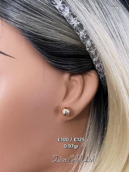 Gold 585 studs earrings